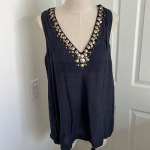 Joie raw silk beaded top